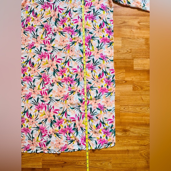 Jessica Simpson womens open long duster kimono L NEW cardigan Multicolor f - Picture 2 of 9